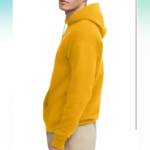 XL CUSTOM LSU Hanes Mens EcoSmart Gold Hand Bleach Hooded Sweatshirt w/LSU Patch - Picture 8 of 9